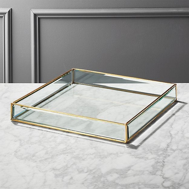 Large glass tray deals